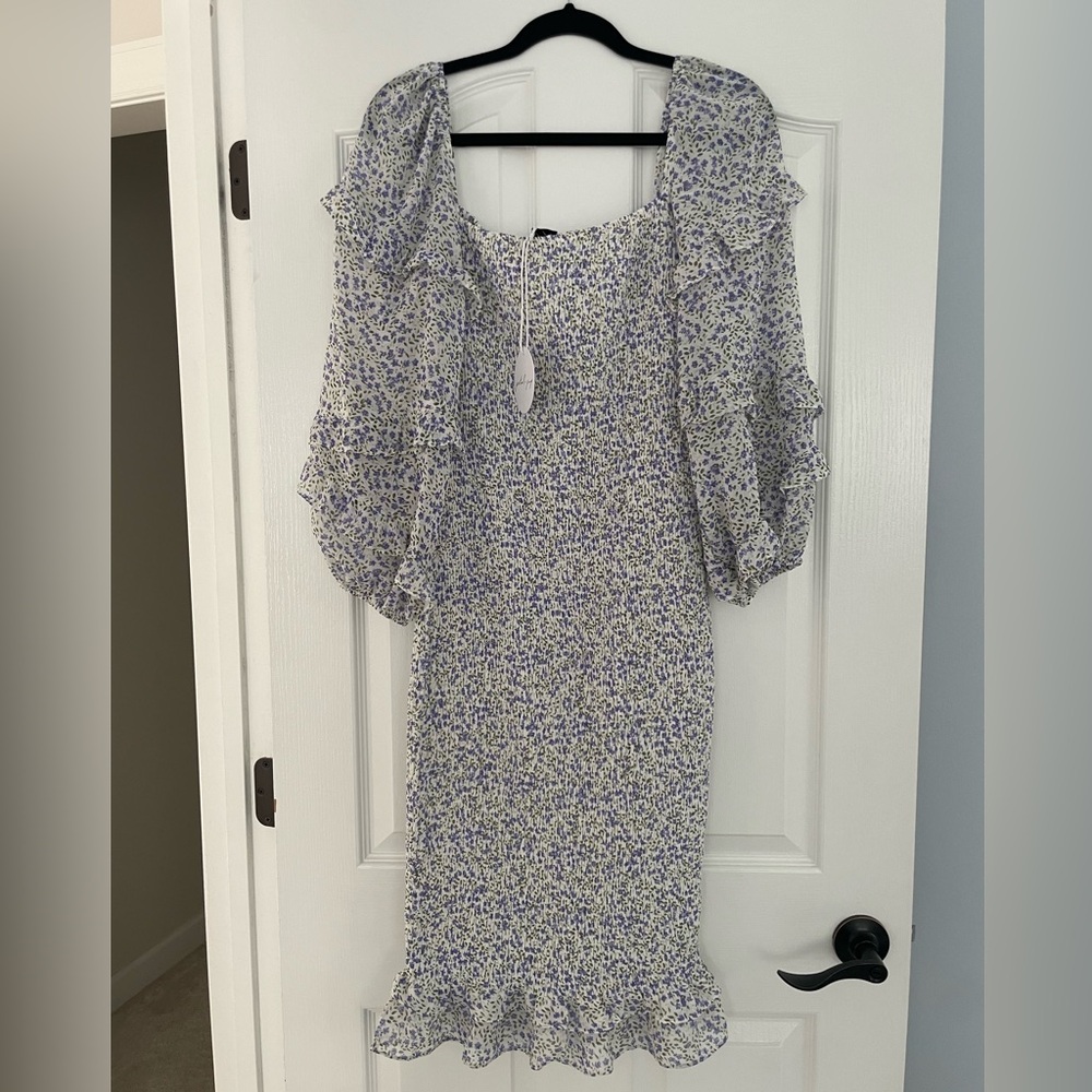 Petal & Pup Leia Dress - White/Blue